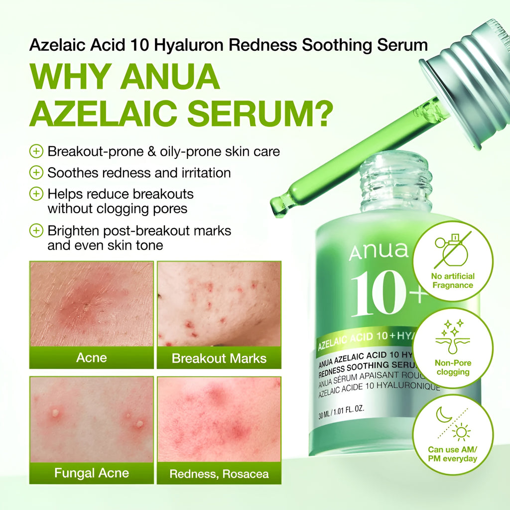 Anua Azelaic Acid 10 Hyaluron Redness Soothing Serum 30ml