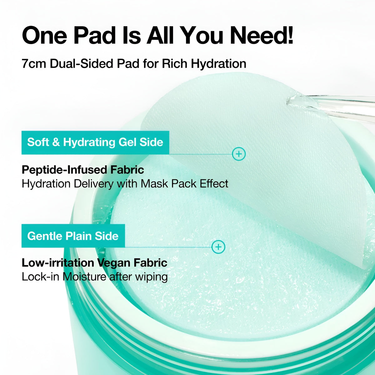 Anua PDRN 100 Hyaluronic Acid Glow Pad 70 Pack