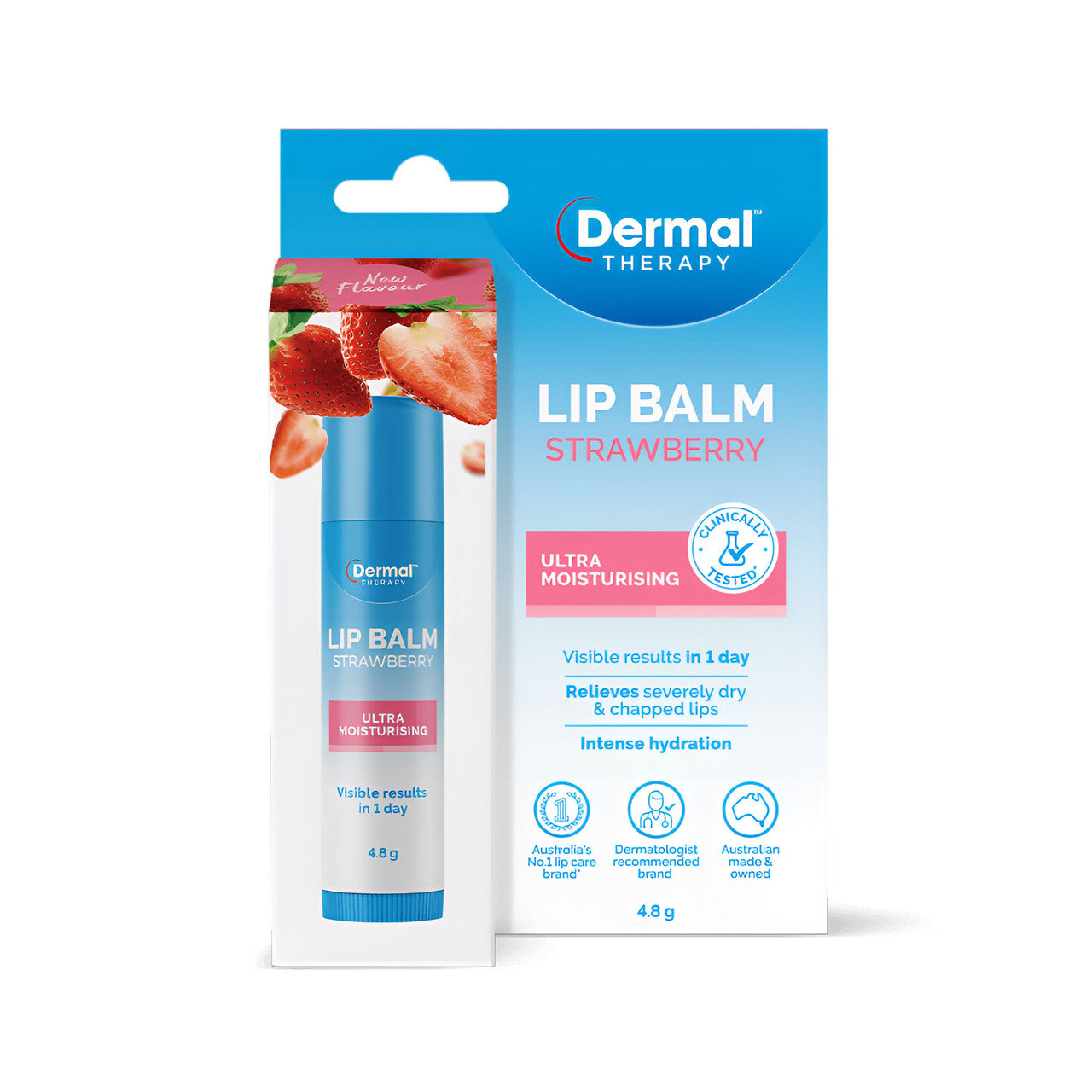 Dermal Therapy Lip Balm Strawberry Stick 4.8g