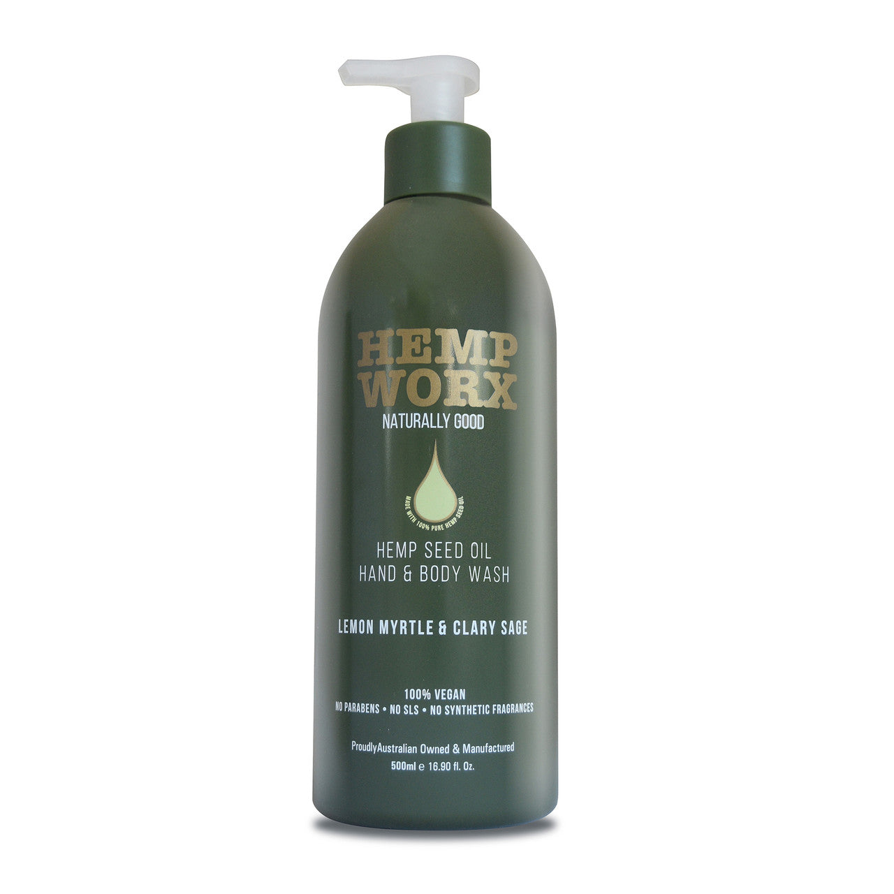 Hemp Worx Hemp Seed Oil Lemon Myrtle Body Wash 300ml
