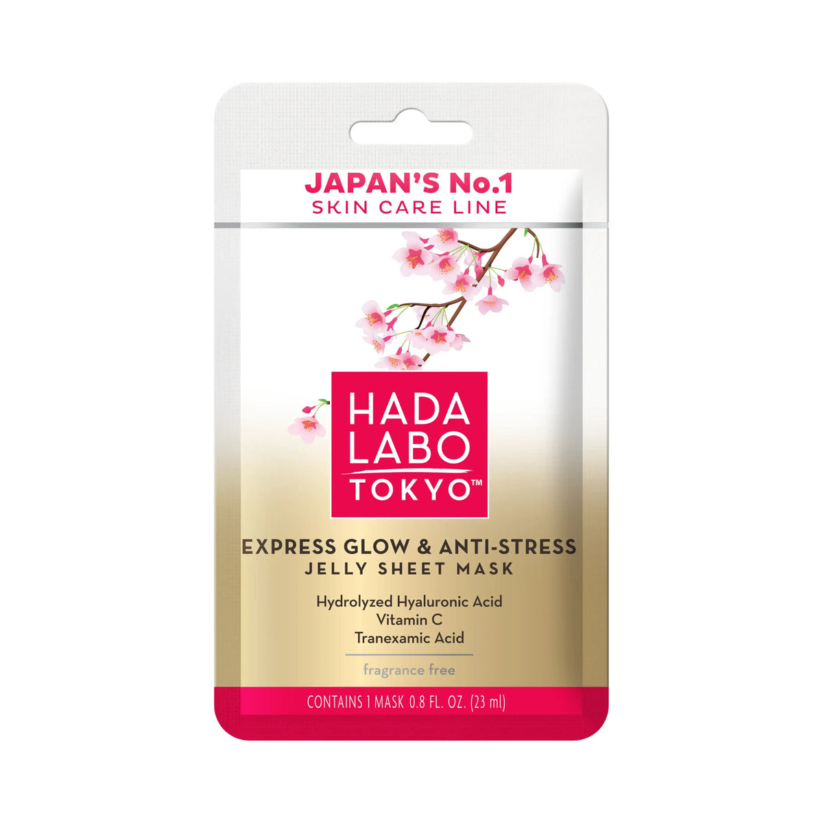 Hada Labo Express Glow & Anti-Stress Sheet Mask 1 Pack