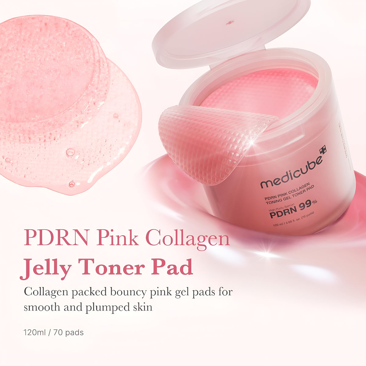 Medicube PDRN Pink Collagen Pads 70 Pack