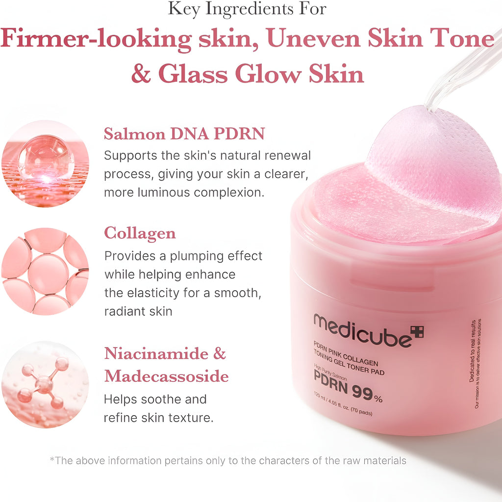 Medicube PDRN Pink Collagen Pads 70 Pack