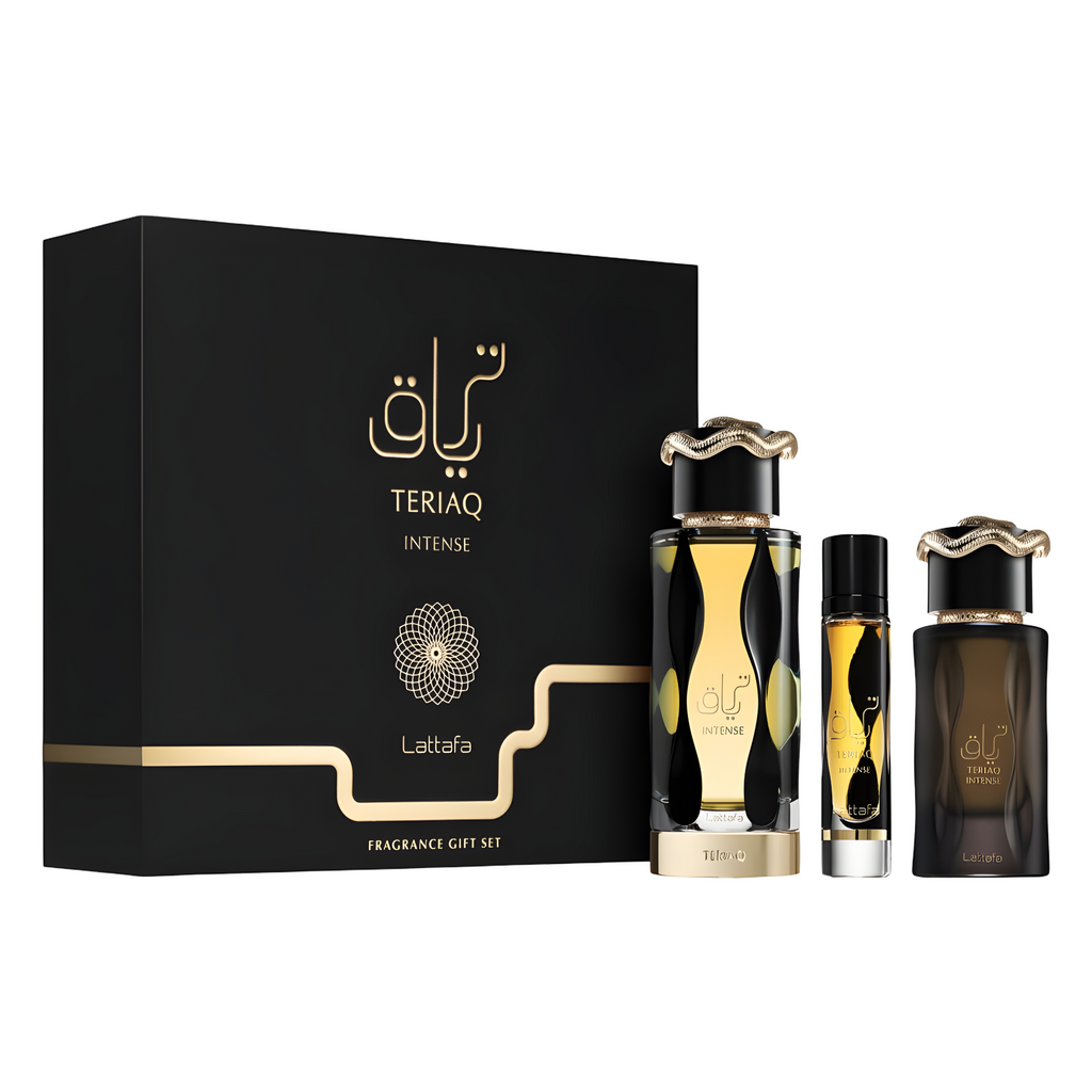 Teriaq Intense 100ml EDP 3 Piece Gift Set By Lattafa (Men's)