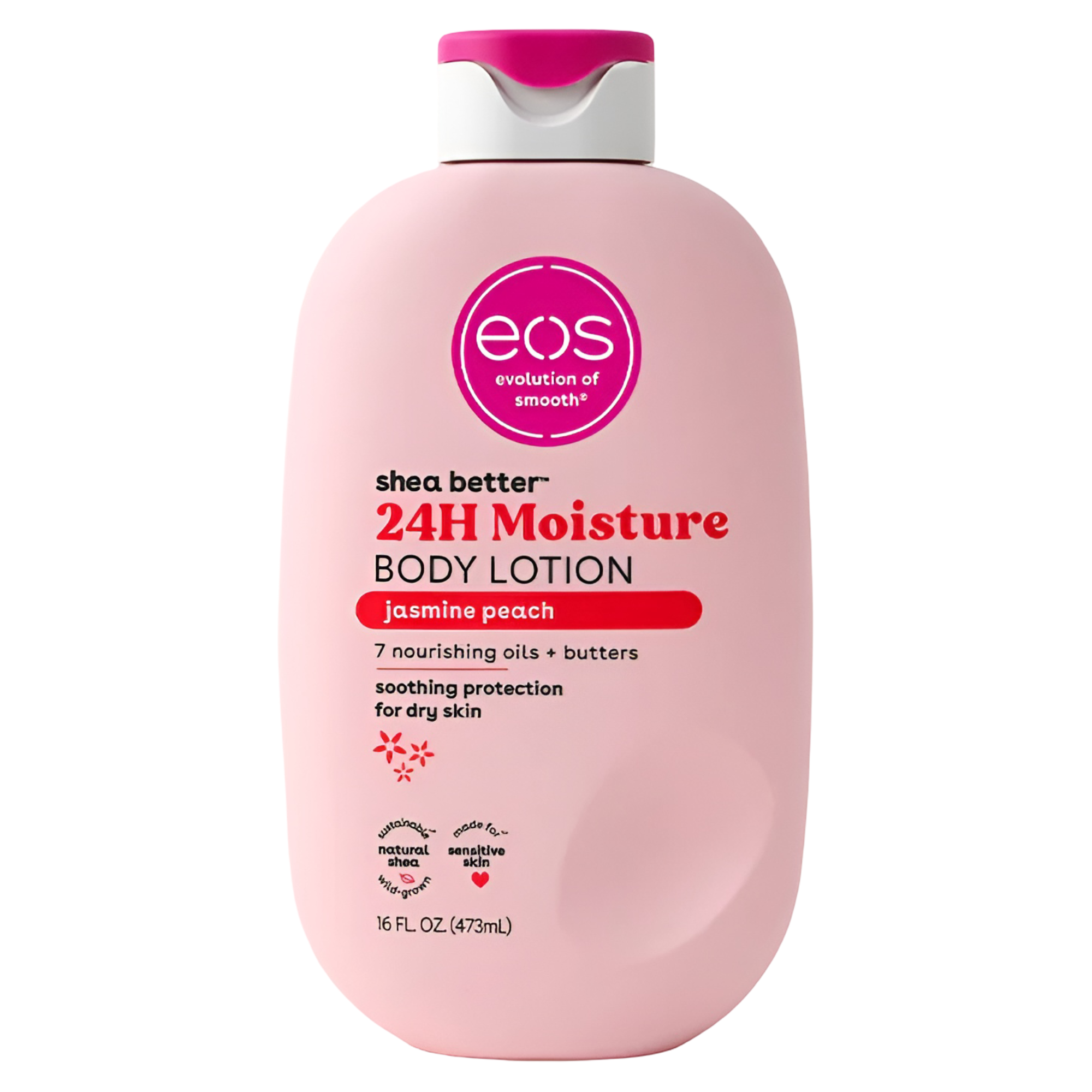 eos 24 Hour Moisture Jasmine Peach Body Lotion 473ml