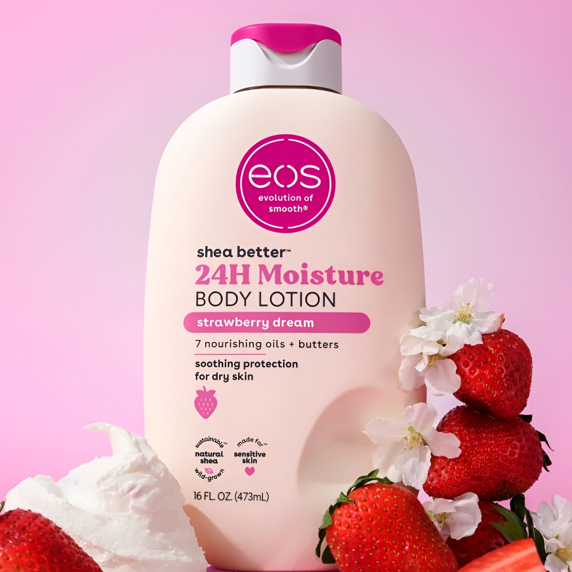 eos 24 Hour Moisture Strawberry Dream Body Lotion 473ml