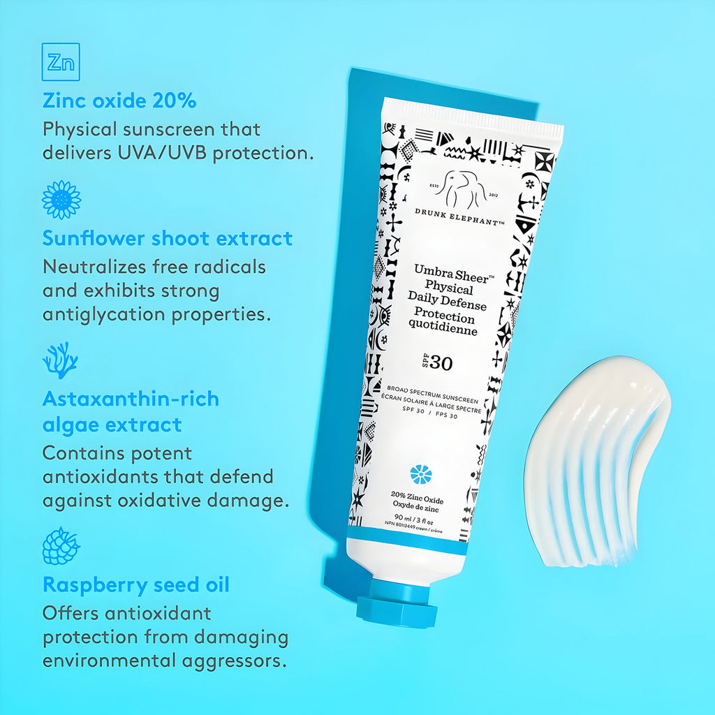 Drunk Elephant Umbra Sheer Mineral Cream SPF30 90ml