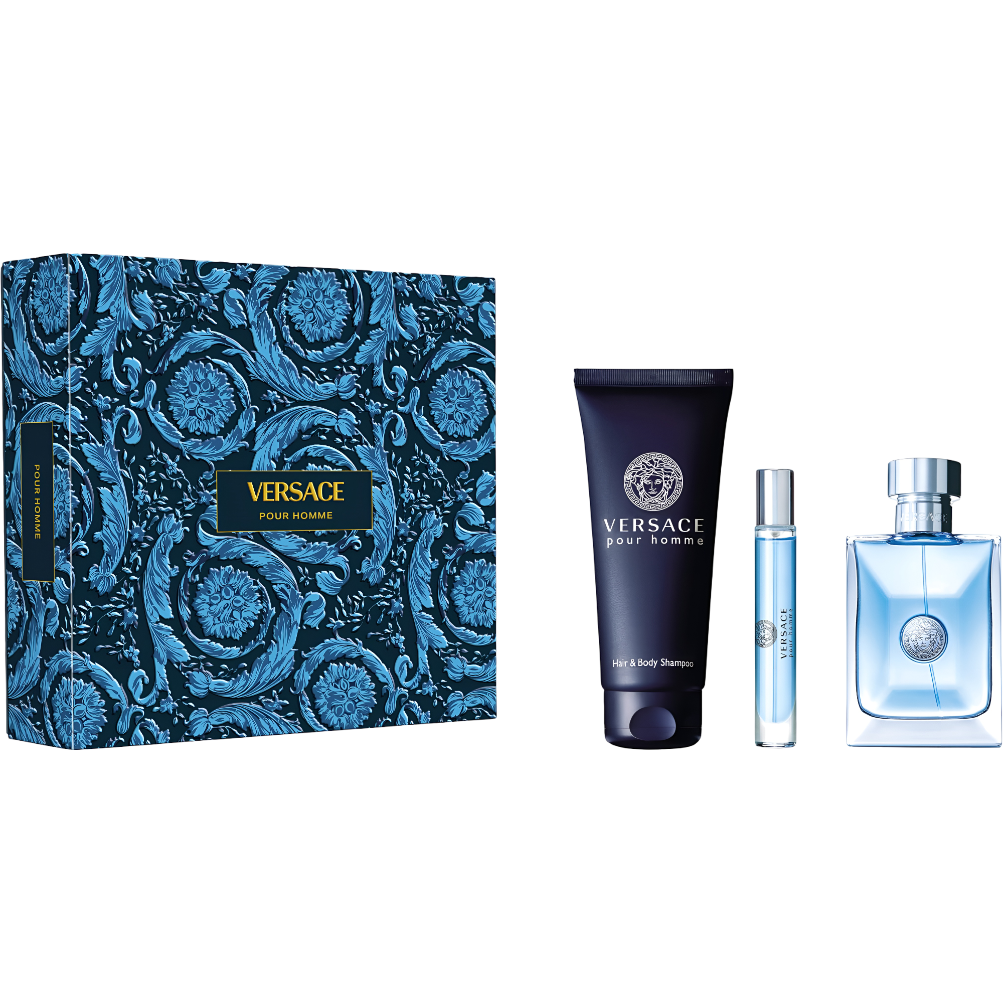 Versace Pour Homme 100ml EDT 3 Piece Gift Set By Versace (Men's)
