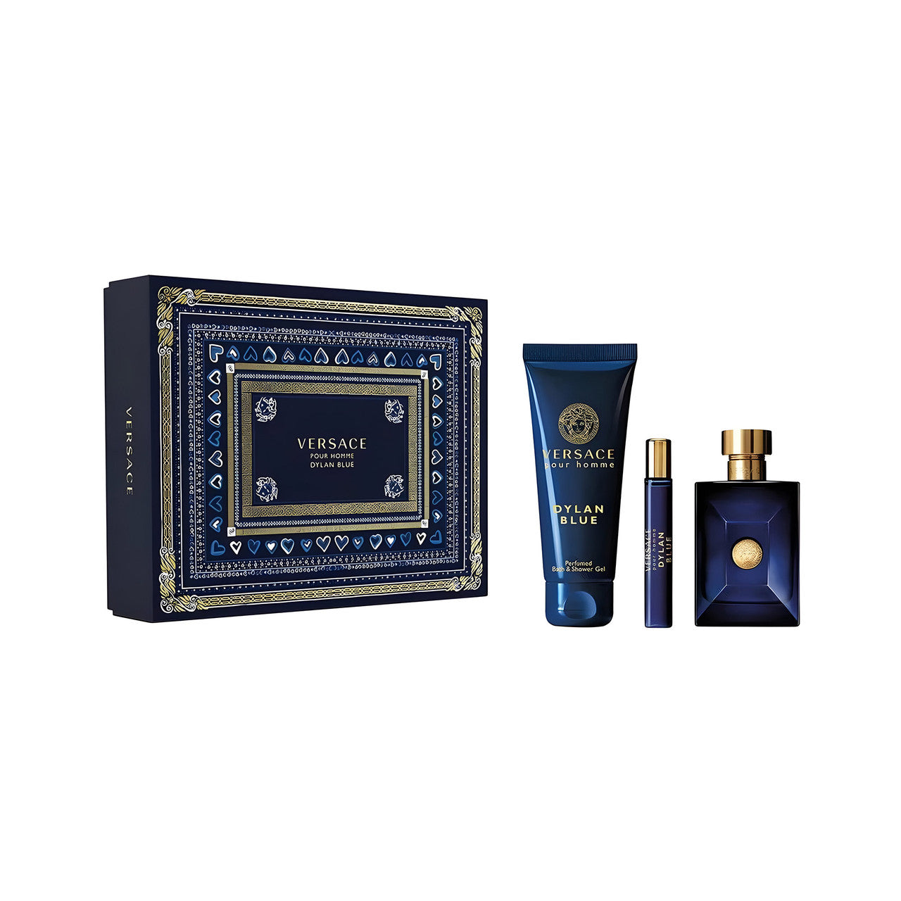 Dylan Blue Pour Homme 3 Piece Gift Set By Versace (Mens)